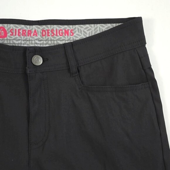 NWT Sierra Designs Women's Black Capri Tapered Active Pant Stretch Size 6 - Picture 3 of 15